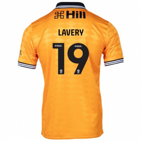 Kandiny Gyermek Shayne Lavery #19 Narancs Hazai Jersey 2024/25 Mez Póló Ing