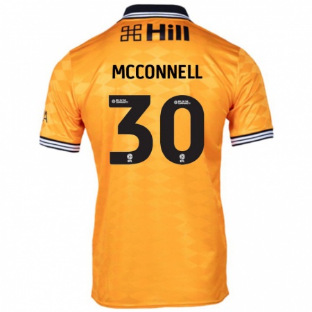 Kandiny Gyermek Glenn Mcconnell #30 Narancs Hazai Jersey 2024/25 Mez Póló Ing