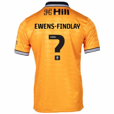 Kandiny Gyermek Ty Ewens-Findlay #0 Narancs Hazai Jersey 2024/25 Mez Póló Ing