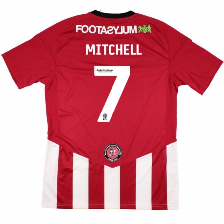 Kandiny Gyermek Demetri Mitchell #7 Piros Fehér Hazai Jersey 2024/25 Mez Póló Ing