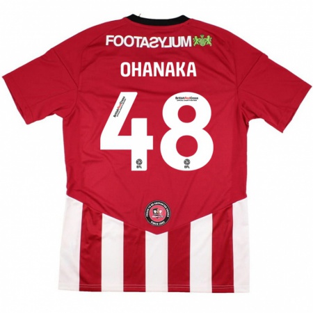 Kandiny Gyermek Santino Ohanaka #48 Piros Fehér Hazai Jersey 2024/25 Mez Póló Ing