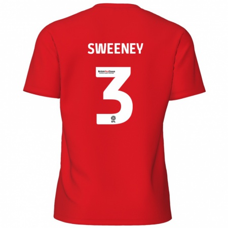 Kandiny Gyermek Jayden Sweeney #3 Piros Hazai Jersey 2024/25 Mez Póló Ing