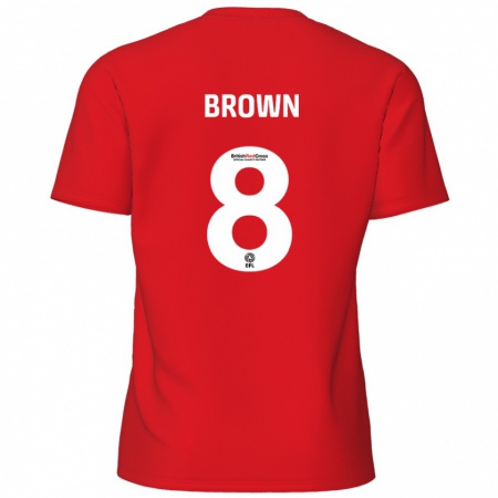 Kandiny Gyermek Jordan Brown #8 Piros Hazai Jersey 2024/25 Mez Póló Ing