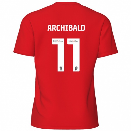 Kandiny Gyermek Theo Archibald #11 Piros Hazai Jersey 2024/25 Mez Póló Ing