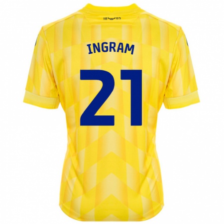 Kandiny Gyermek Matt Ingram #21 Sárga Hazai Jersey 2024/25 Mez Póló Ing