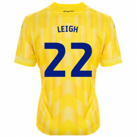 Kandiny Gyermek Greg Leigh #22 Sárga Hazai Jersey 2024/25 Mez Póló Ing