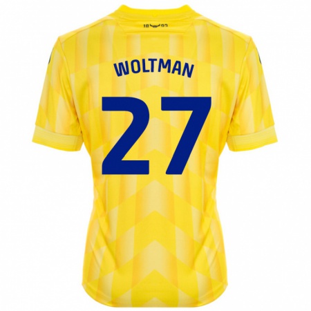 Kandiny Gyermek Max Woltman #27 Sárga Hazai Jersey 2024/25 Mez Póló Ing