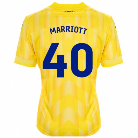 Kandiny Gyermek Monty Marriott #40 Sárga Hazai Jersey 2024/25 Mez Póló Ing