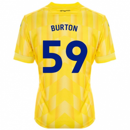 Kandiny Gyermek Kasway Burton #59 Sárga Hazai Jersey 2024/25 Mez Póló Ing