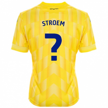 Kandiny Gyermek Lena Stroem #0 Sárga Hazai Jersey 2024/25 Mez Póló Ing