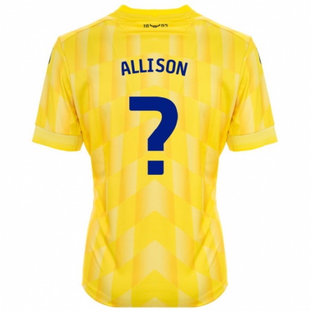 Kandiny Gyermek Lauren Allison #0 Sárga Hazai Jersey 2024/25 Mez Póló Ing