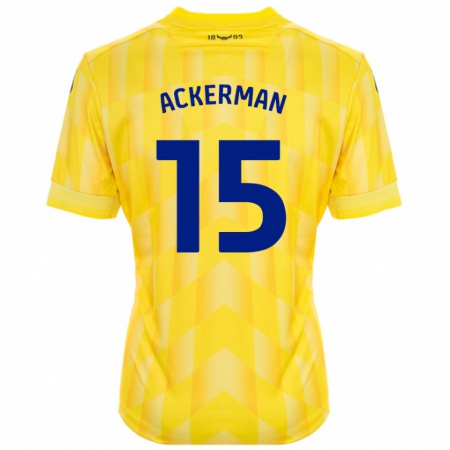 Kandiny Gyermek Daisy Ackerman #15 Sárga Hazai Jersey 2024/25 Mez Póló Ing