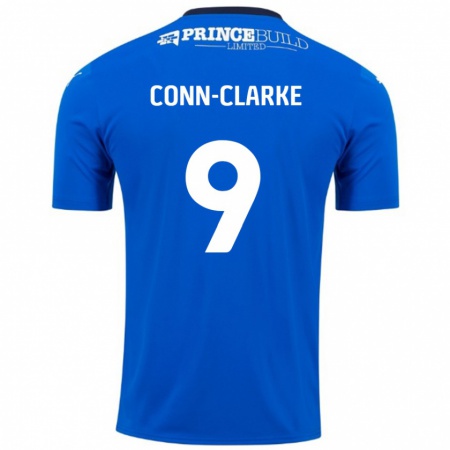 Kandiny Gyermek Chris Conn-Clarke #9 Kék Fehér Hazai Jersey 2024/25 Mez Póló Ing