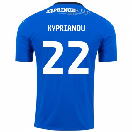 Kandiny Gyermek Hector Kyprianou #22 Kék Fehér Hazai Jersey 2024/25 Mez Póló Ing