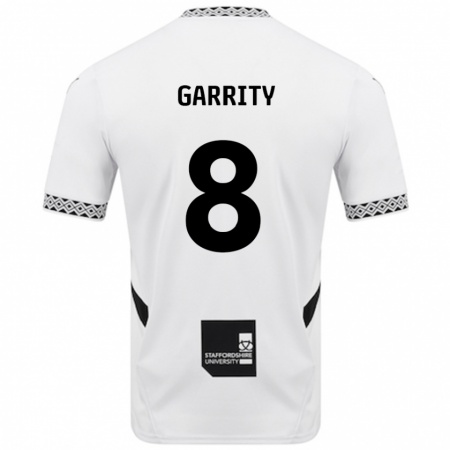 Kandiny Gyermek Ben Garrity #8 Fehér Hazai Jersey 2024/25 Mez Póló Ing