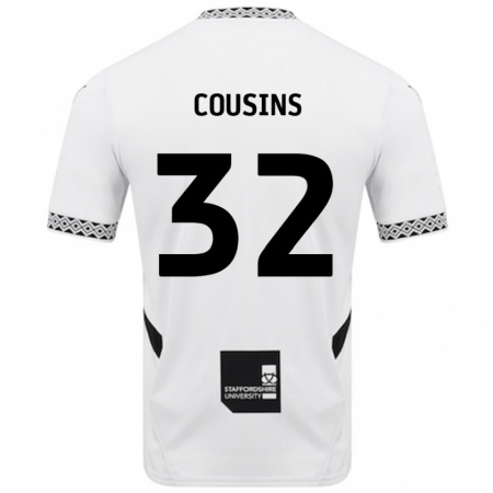 Kandiny Gyermek Logan Cousins #32 Fehér Hazai Jersey 2024/25 Mez Póló Ing