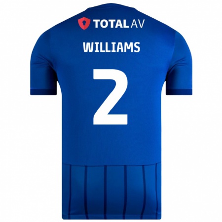 Kandiny Gyermek Jordan Williams #2 Kék Hazai Jersey 2024/25 Mez Póló Ing