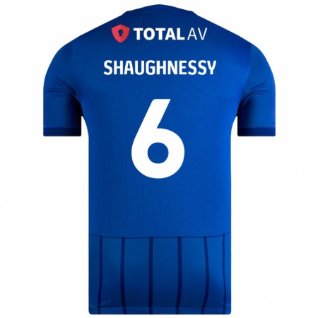 Kandiny Gyermek Conor Shaughnessy #6 Kék Hazai Jersey 2024/25 Mez Póló Ing