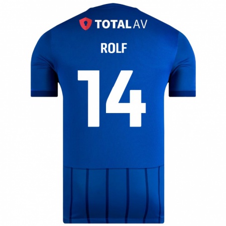 Kandiny Gyermek Annie Rolf #14 Kék Hazai Jersey 2024/25 Mez Póló Ing