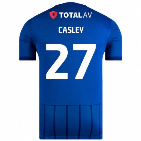 Kandiny Gyermek Riva Casley #27 Kék Hazai Jersey 2024/25 Mez Póló Ing