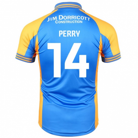 Kandiny Gyermek Taylor Perry #14 Kék Borostyán Hazai Jersey 2024/25 Mez Póló Ing