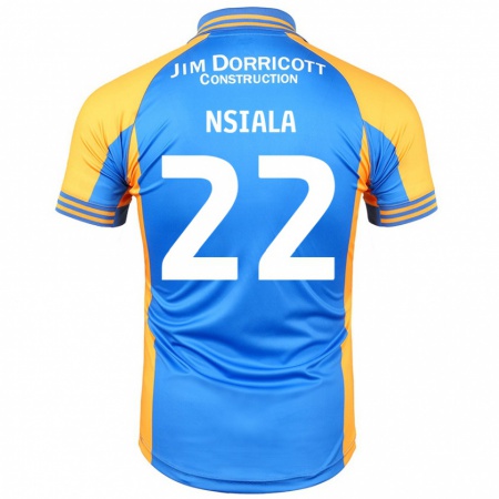 Kandiny Gyermek Toto Nsiala #22 Kék Borostyán Hazai Jersey 2024/25 Mez Póló Ing