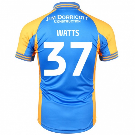 Kandiny Gyermek Harvey Watts #37 Kék Borostyán Hazai Jersey 2024/25 Mez Póló Ing