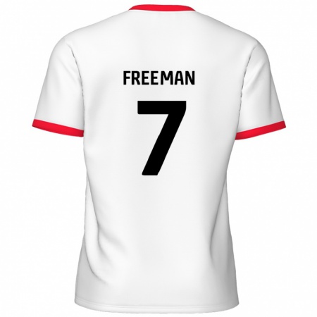 Kandiny Gyermek Nick Freeman #7 Fehér Piros Hazai Jersey 2024/25 Mez Póló Ing