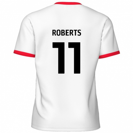 Kandiny Gyermek Jordan Roberts #11 Fehér Piros Hazai Jersey 2024/25 Mez Póló Ing