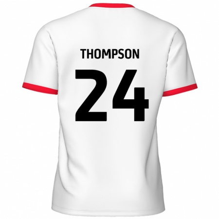 Kandiny Gyermek Ben Thompson #24 Fehér Piros Hazai Jersey 2024/25 Mez Póló Ing