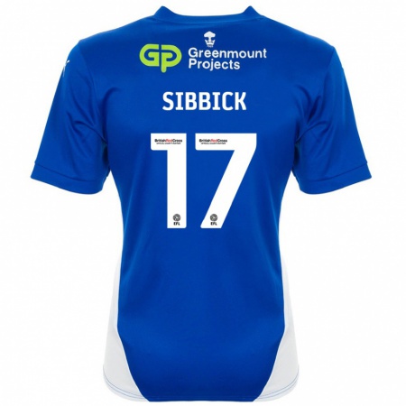 Kandiny Gyermek Toby Sibbick #17 Kék Fehér Hazai Jersey 2024/25 Mez Póló Ing