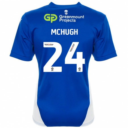 Kandiny Gyermek Harry Mchugh #24 Kék Fehér Hazai Jersey 2024/25 Mez Póló Ing