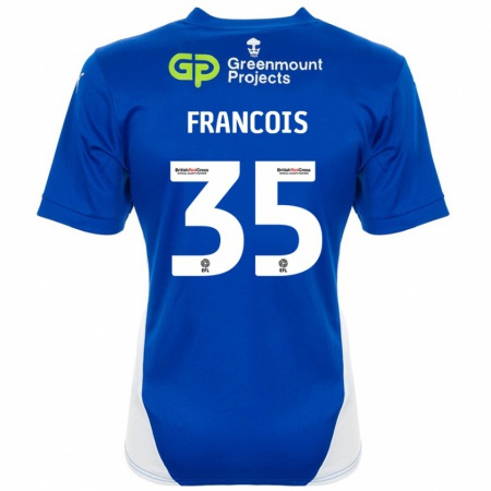 Kandiny Gyermek Tyrese Francois #35 Kék Fehér Hazai Jersey 2024/25 Mez Póló Ing