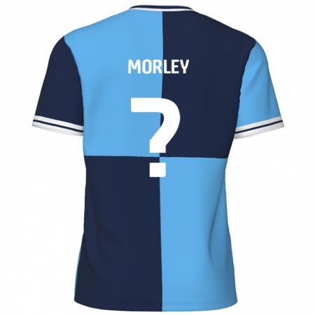 Kandiny Gyermek Aaron Morley #0 Égszínkék Sötétkék Hazai Jersey 2024/25 Mez Póló Ing