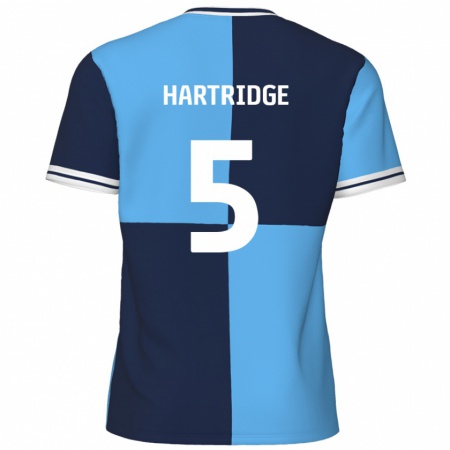 Kandiny Gyermek Alex Hartridge #5 Égszínkék Sötétkék Hazai Jersey 2024/25 Mez Póló Ing