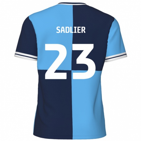 Kandiny Gyermek Kieran Sadlier #23 Égszínkék Sötétkék Hazai Jersey 2024/25 Mez Póló Ing