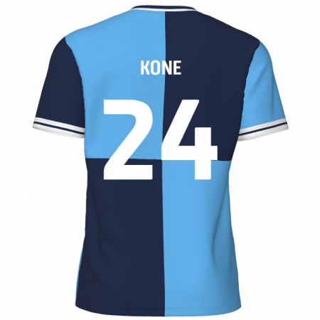 Kandiny Gyermek Richard Kone #24 Égszínkék Sötétkék Hazai Jersey 2024/25 Mez Póló Ing