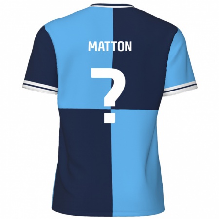 Kandiny Gyermek Jack Matton #0 Égszínkék Sötétkék Hazai Jersey 2024/25 Mez Póló Ing