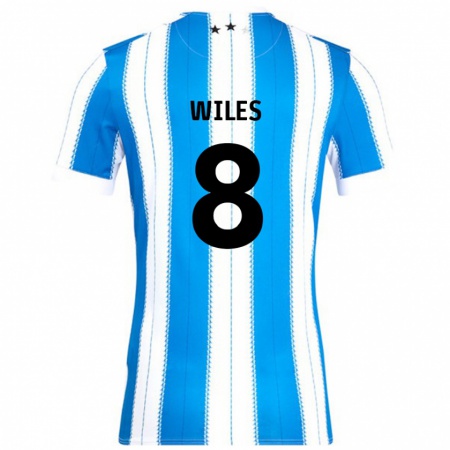 Kandiny Gyermek Ben Wiles #8 Kék Fehér Hazai Jersey 2024/25 Mez Póló Ing