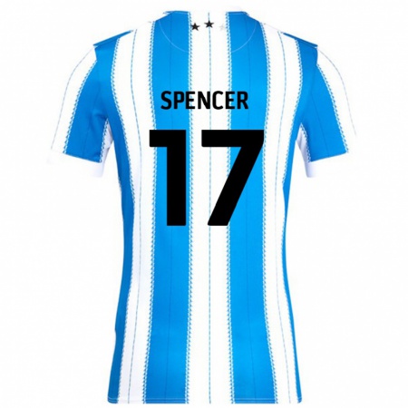 Kandiny Gyermek Brodie Spencer #17 Kék Fehér Hazai Jersey 2024/25 Mez Póló Ing