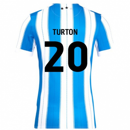 Kandiny Gyermek Ollie Turton #20 Kék Fehér Hazai Jersey 2024/25 Mez Póló Ing