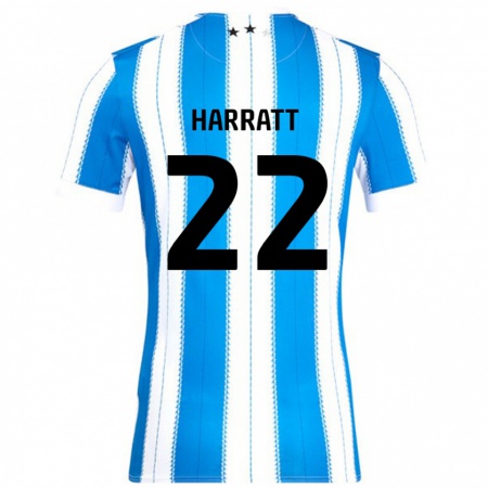 Kandiny Gyermek Kian Harratt #22 Kék Fehér Hazai Jersey 2024/25 Mez Póló Ing