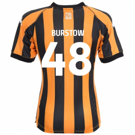 Kandiny Gyermek Mason Burstow #48 Fekete Borostyán Hazai Jersey 2024/25 Mez Póló Ing