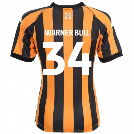 Kandiny Gyermek Lucy Warner-Bull #34 Fekete Borostyán Hazai Jersey 2024/25 Mez Póló Ing