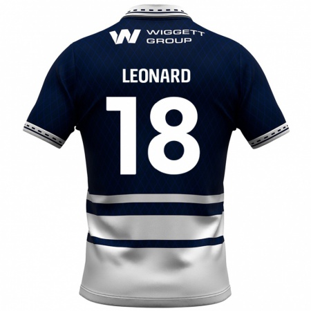 Kandiny Gyermek Ryan Leonard #18 Sötétkék Fehér Hazai Jersey 2024/25 Mez Póló Ing