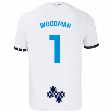 Kandiny Gyermek Freddie Woodman #1 Fehér Hazai Jersey 2024/25 Mez Póló Ing