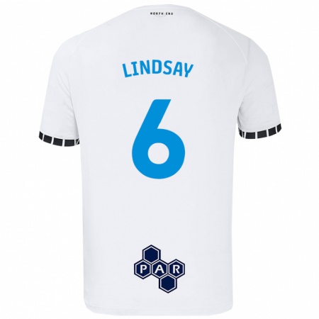 Kandiny Gyermek Liam Lindsay #6 Fehér Hazai Jersey 2024/25 Mez Póló Ing