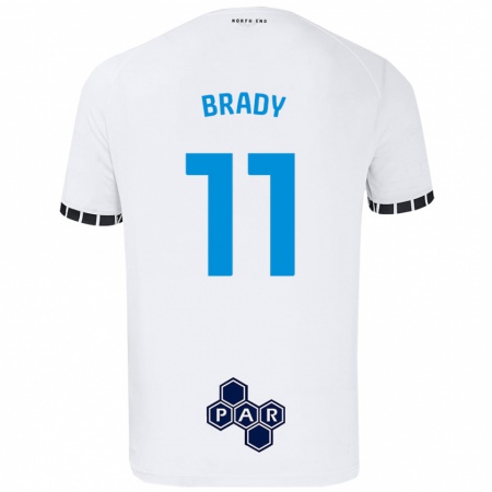 Kandiny Gyermek Robbie Brady #11 Fehér Hazai Jersey 2024/25 Mez Póló Ing