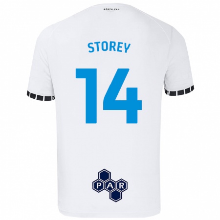 Kandiny Gyermek Jordan Storey #14 Fehér Hazai Jersey 2024/25 Mez Póló Ing