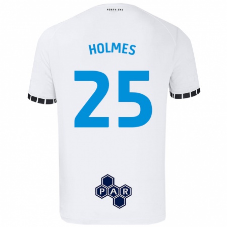 Kandiny Gyermek Duane Holmes #25 Fehér Hazai Jersey 2024/25 Mez Póló Ing